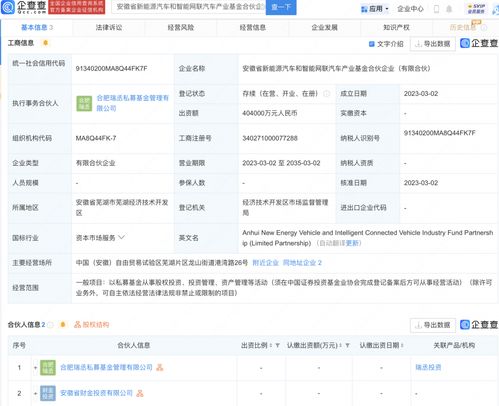 奇瑞投資設(shè)立新能源汽車和智能網(wǎng)聯(lián)汽車私募公司,注冊資本40億