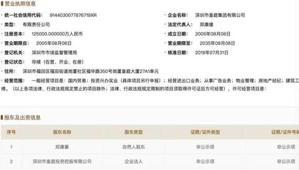 皇庭集團退出重慶皇庭珠寶公司 部分股權出質中植系